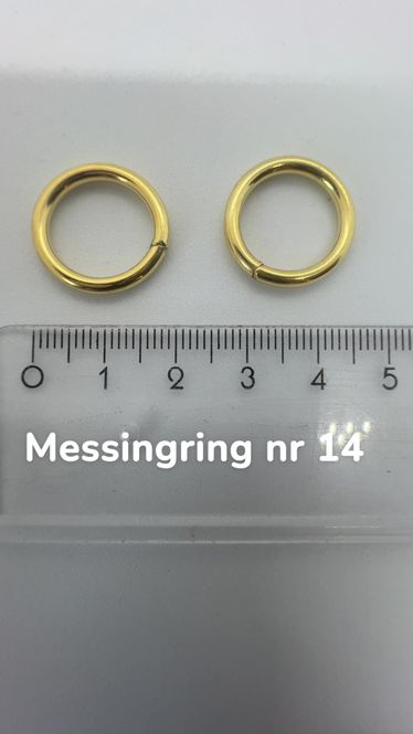 Hovedbilde Messingring nr 14, 15 mm