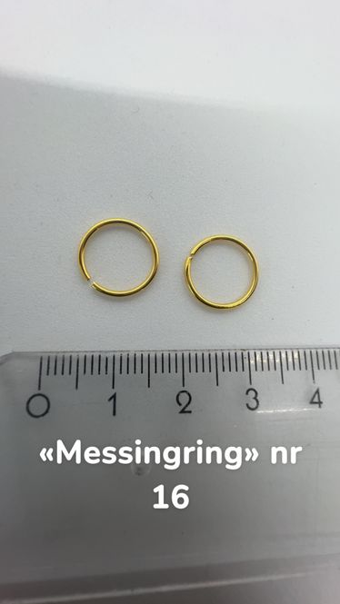 Hovedbilde messingring  nr 16 , 9 mm