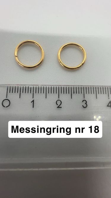 Hovedbilde Messingring nr 18, 9 mm