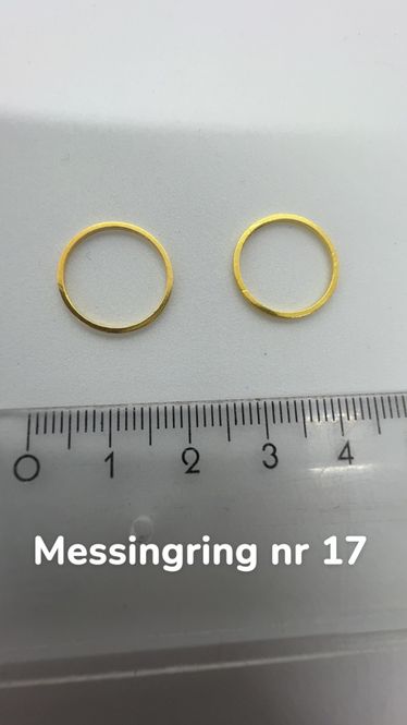 Hovedbilde Messingring nr 17 , 13 mm
